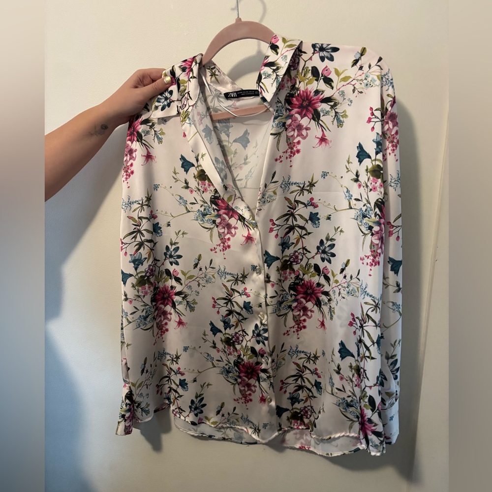 Zara Multicolor Floral Blouse